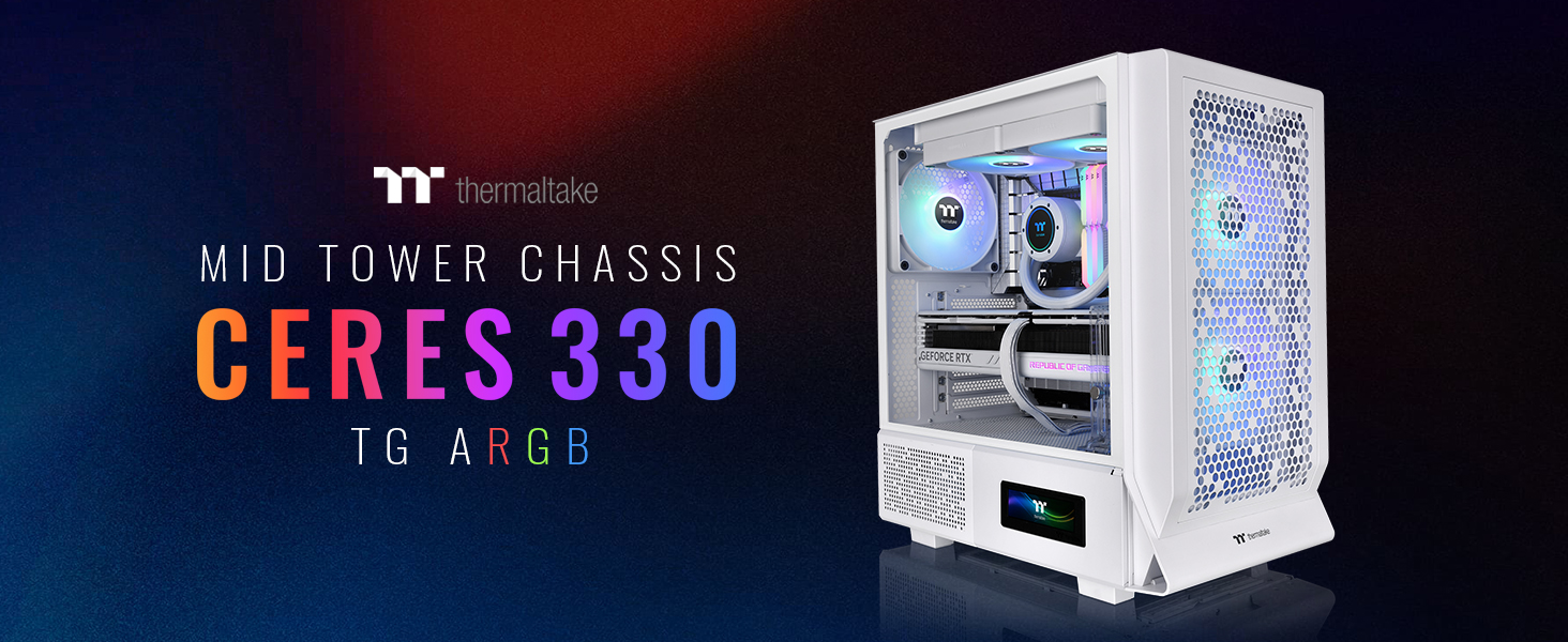 Thermaltake Ceres 330 TG ARGB Mid Tower E-ATX Case